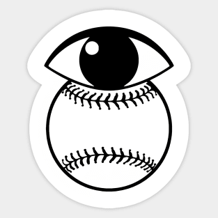 Funny Baseball Keep Your EYE on the BALL Sticker